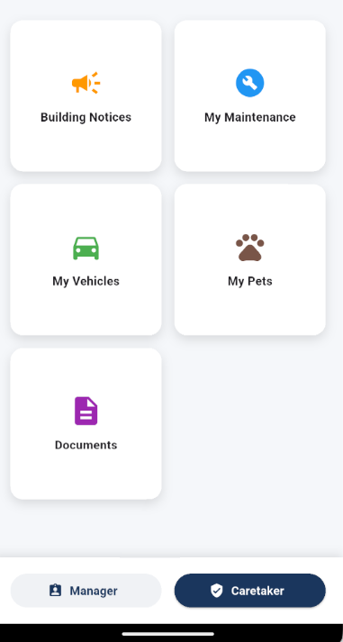 Resident Hub Mobile Screenshot Panel
